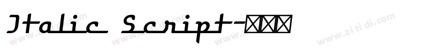 Italic Script字体转换